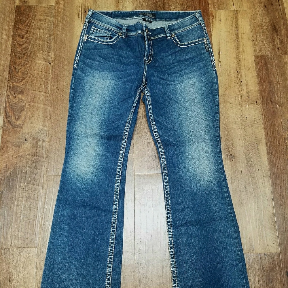 Women's Silver Suki straight leg jeans Sz.14/L32